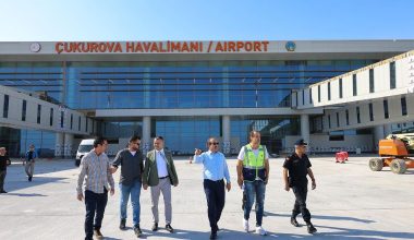 VALİ ALİ HAMZA PEHLİVAN, TAMAMLANMA AŞAMASINA GELEN ÇUKUROVA HAVALİMANI’NDA İNCELEMELERDE BULUNDU