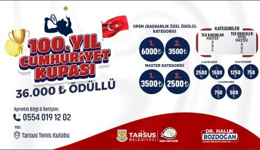 TARSUS’TA TENİS TUTKUNLARI BÜYÜK MÜCADELEYE HAZIR