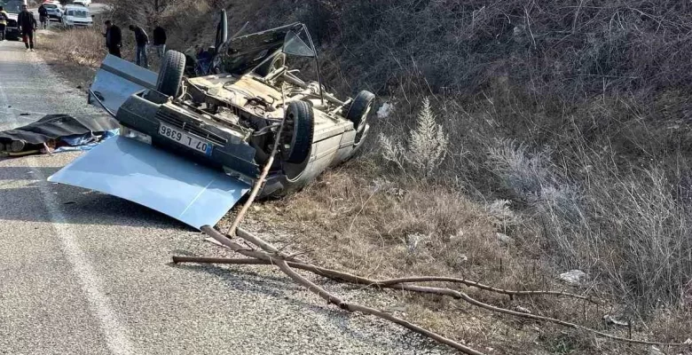 Isparta’da meydana gelen kazada 1 kişi öldü, 2 kişi ağır yaralandı