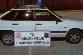 MERSİN’DEN ÇALINAN OTOMOBİL KARAMAN’DA BULUNDU