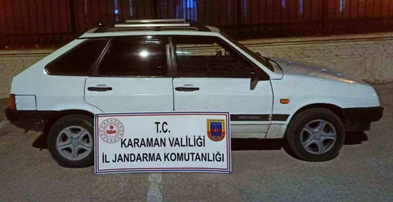 MERSİN’DEN ÇALINAN OTOMOBİL KARAMAN’DA BULUNDU