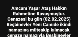 MERSİN ORMAN BÖLGE MÜDÜRÜ RİFAT ATAŞ’IN ACI GÜNÜ