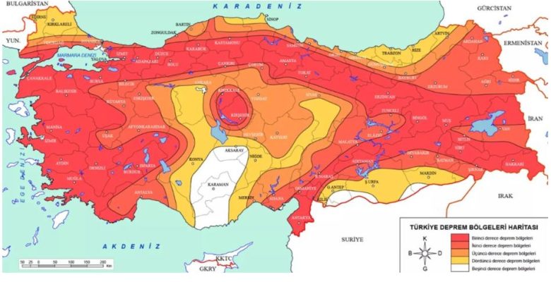 TÜRKİYE’DE 485 DİRİ FAY BULUNUYOR
