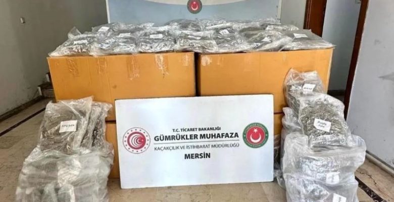 MERSİN LİMANI’NDA 587 KİLOGRAM ESRAR ELE GEÇİRİLDİ