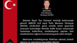 MERSİNLİ POLİS SÜMEYYE AKHAN GEÇİRDİĞİ KAZA SONUCU VEFAT ETTİ.
