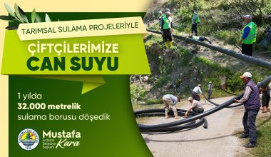 ERDEMLİ BELEDİYESİNDEN ÇİFTÇİYE SULAMA BORUSU DESTEĞİ