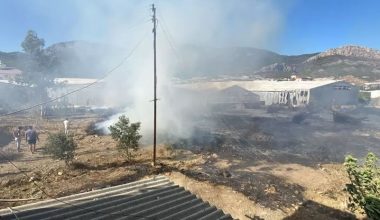 BOZYAZI’DA ELEKTRİK TELİ KOPTU, SERADA YANGINA NEDEN OLDU