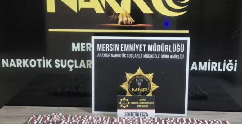 ANAMUR’DA NARKOTİK OPERASYONU: 4 BİN 127 SENTETİK ECZA HAPI ELE GEÇİRİLDİ
