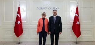 MERSİN VALİSİ ATİLLA TOROS, ALMANYA BÜYÜKELÇİSİ SİBYLLE KATHARİNA SORG’U KABUL ETTİ