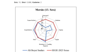 MERSİN, DEVLETİN KALKINMA POLİTİKASIYLA 13’ÜNCÜ SIRAYA YÜKSELDİ
