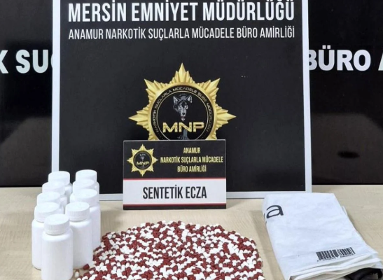 ANAMUR’DA OPERASYON: 489 SENTETİK ECZA HAPI YAKALANDI